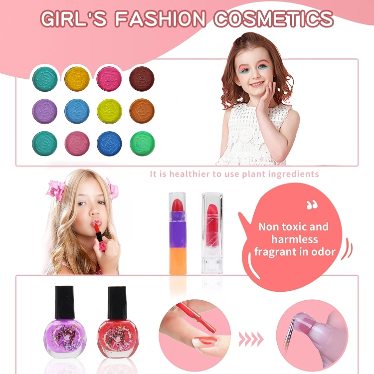 50% DE REMISE TEMPORAIRE | TinyGlam™ | Kit de maquillage lavable adapté aux enfants