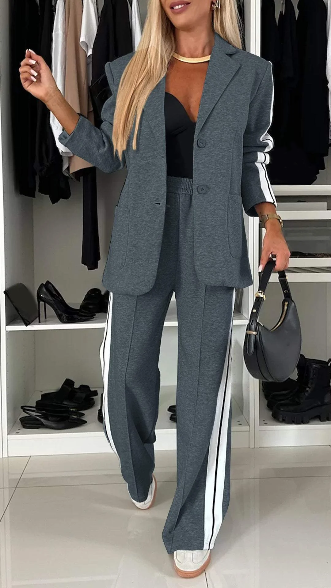 50% DE REMISE TEMPORAIRE | Lysandra™ | Ensemble blazer et pantalon stylé