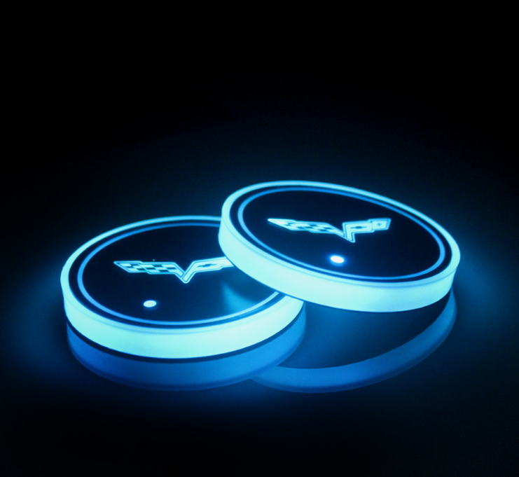 1+1 OFFERT · AUJOURD'HUI · LumiCoasters™ · Porte-gobelets lumineux pour voiture