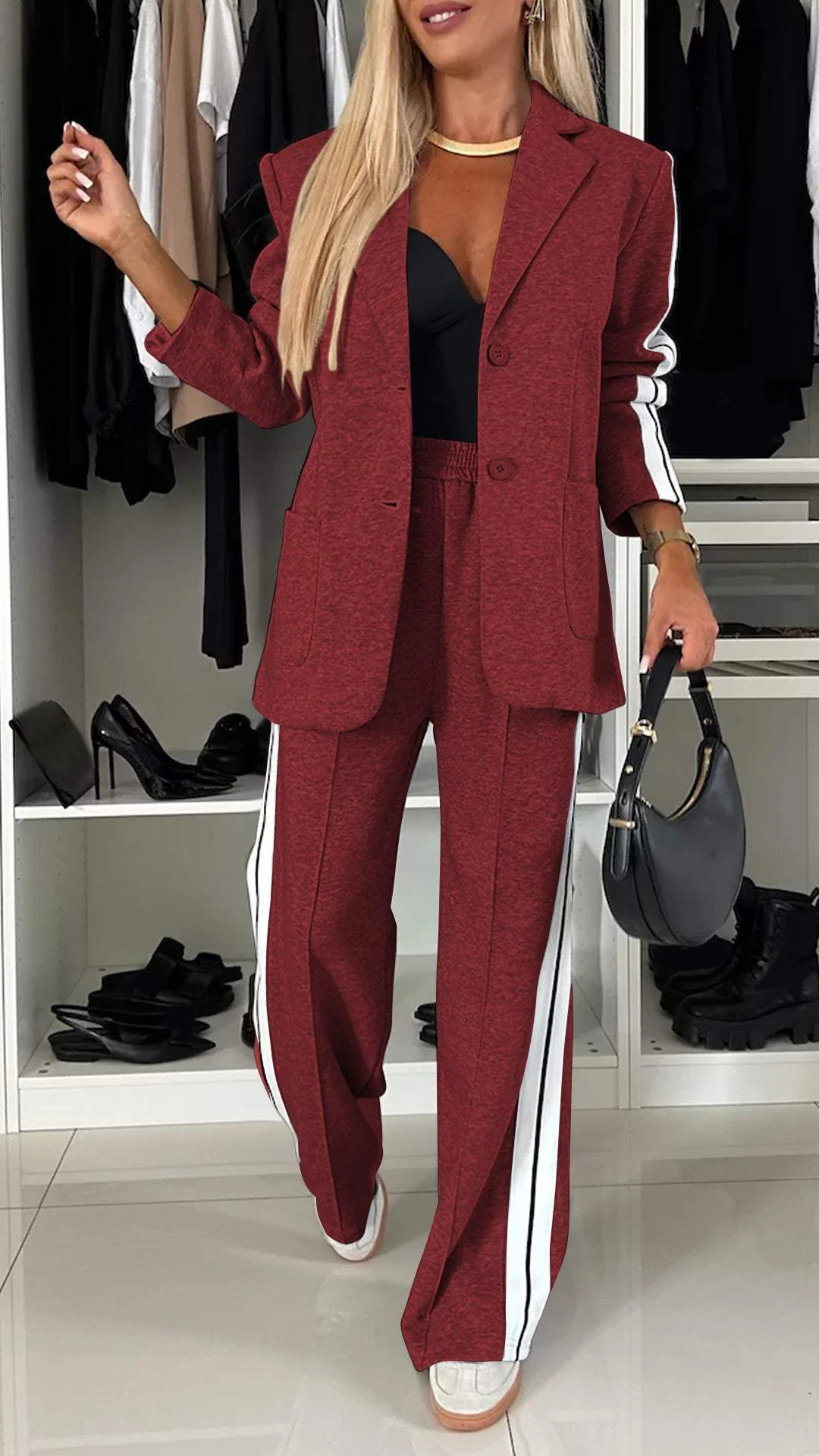 50% DE REMISE TEMPORAIRE | Lysandra™ | Ensemble blazer et pantalon stylé