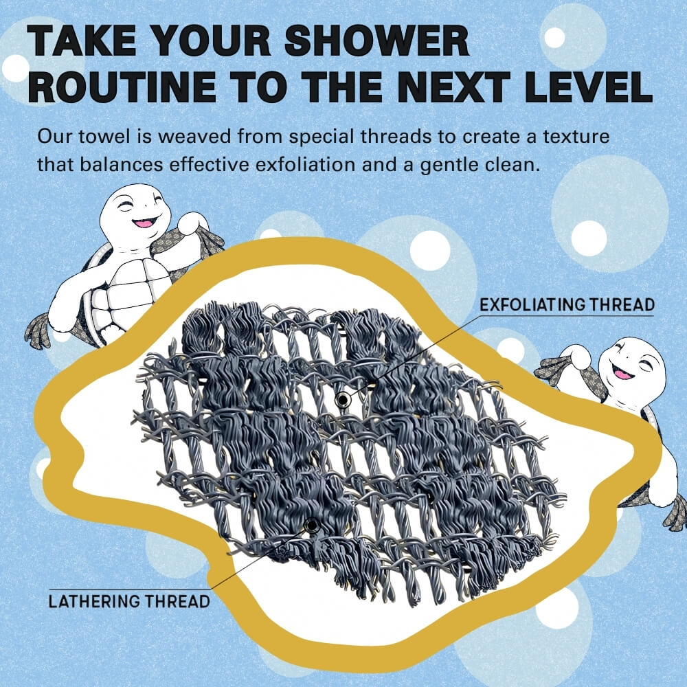 1 + 1 GRATUIT AUJOURD'HUI | ScrubGlow™ | Serviette de douche exfoliante antibactérienne