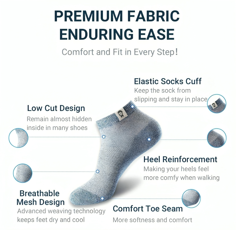 1 boîte + 1 boîte GRATUIT AUJOURD'HUI | FreshSole™ | Chaussettes déodorantes, respirantes et antibactériennes