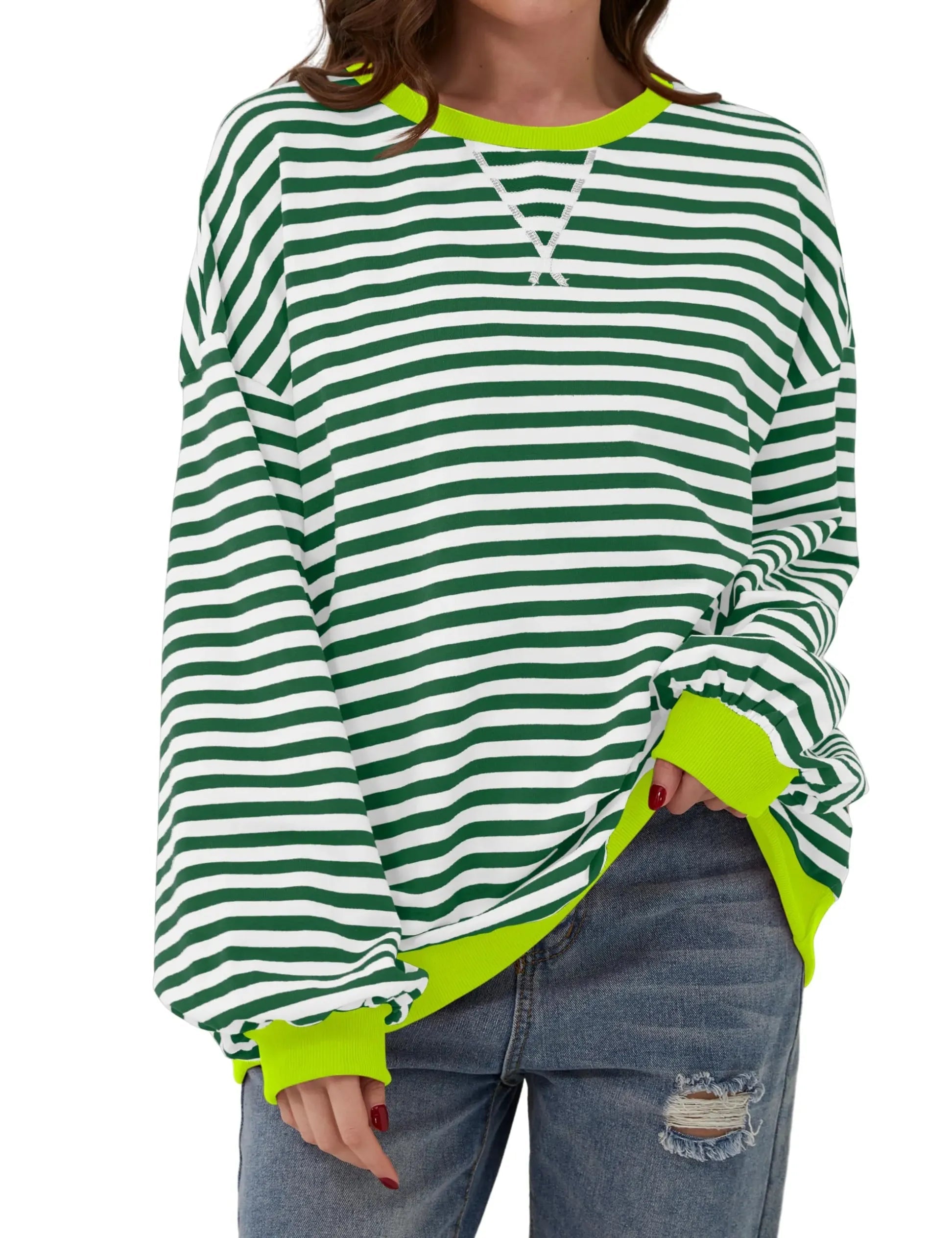 50% DE RÉDUCTION TEMPORAIRE | Zinnia™ | Pull oversized à rayures