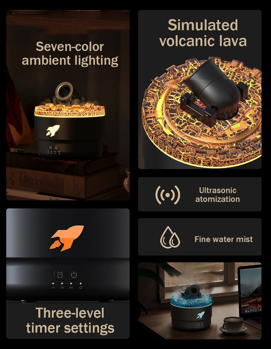 50 % DE REMISE TEMPORAIRE | AromaBlast™ | Canon Lava Humidificateur d'Arome Diffuseur