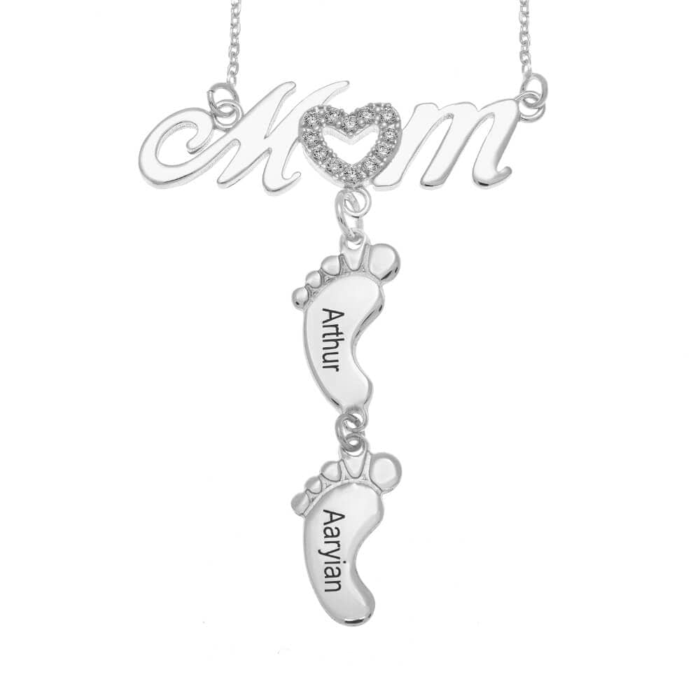 50% DE REMISE TEMPORAIRE | LittleSteps™ | Collier de nom de pied de bébé personnalisé