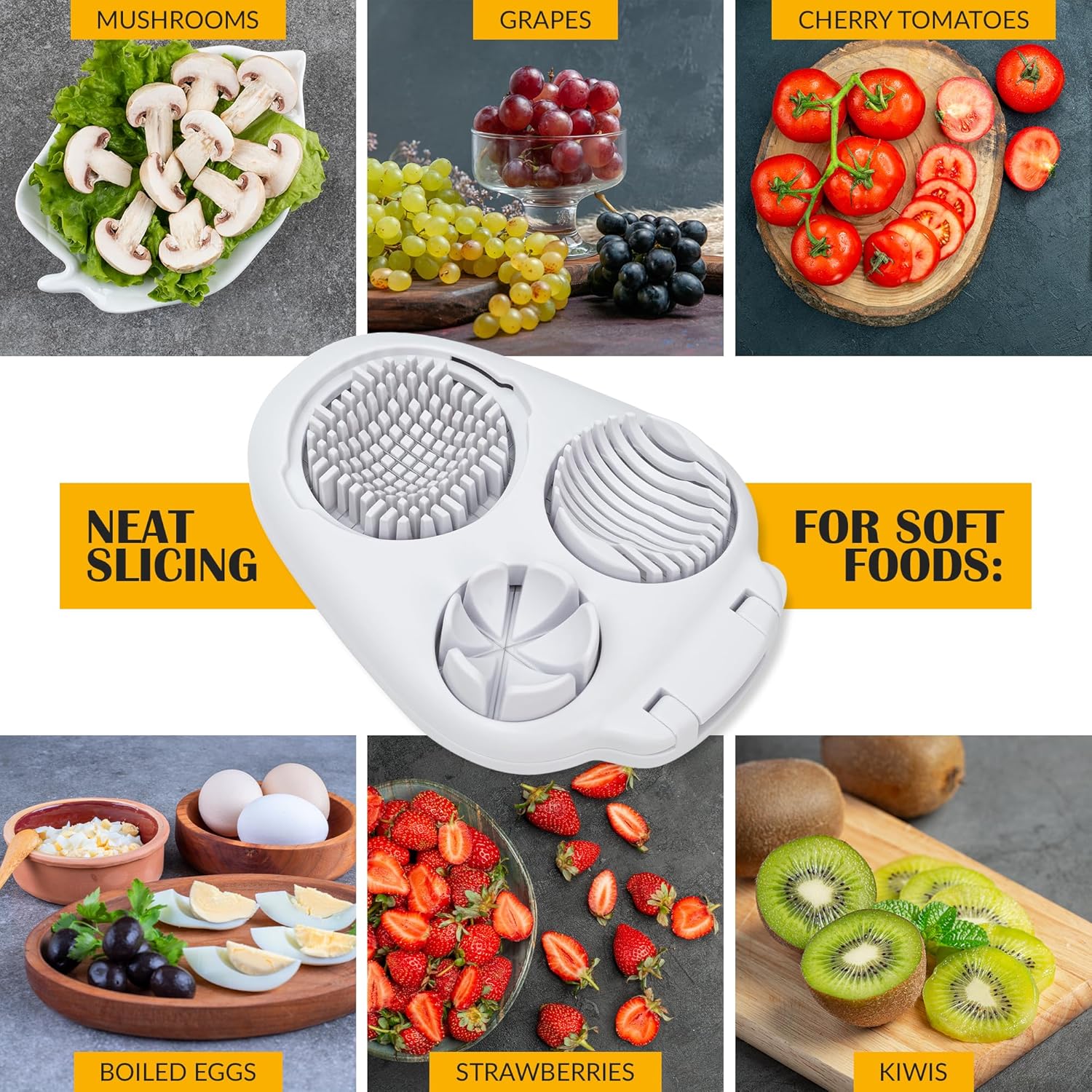 50 % DE REMISE TEMPORAIRE | EggXpert™ | Trois types de coupe d'œufs, un outil simple !
