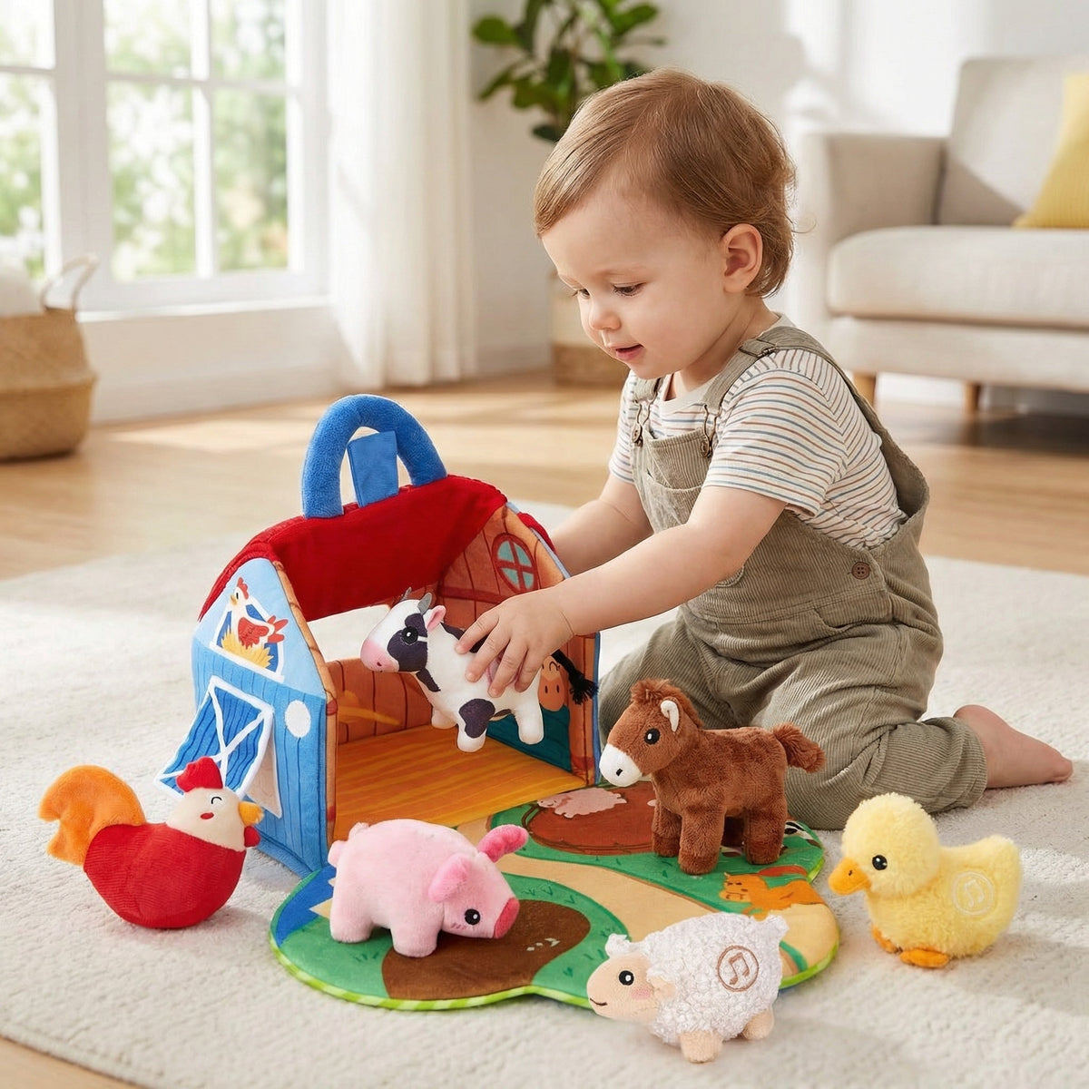 -50 % · OFFRE LIMITÉE · BarnBuddies™ · Coffret d'animaux de la ferme en peluche