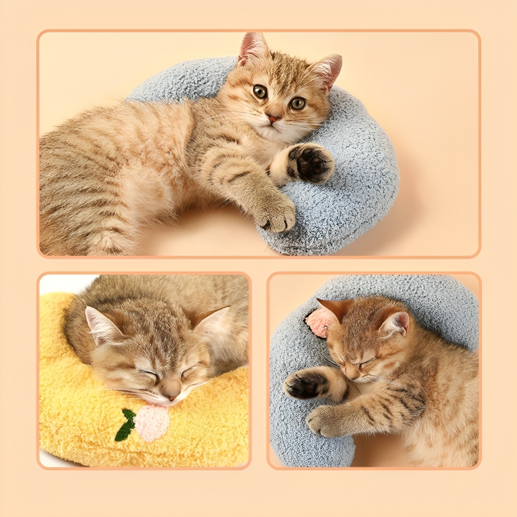 50% DE REMISE TEMPORAIRE | CuddlePaws™ | Coussin semi-lunaire orthopédique pour animaux de compagnie