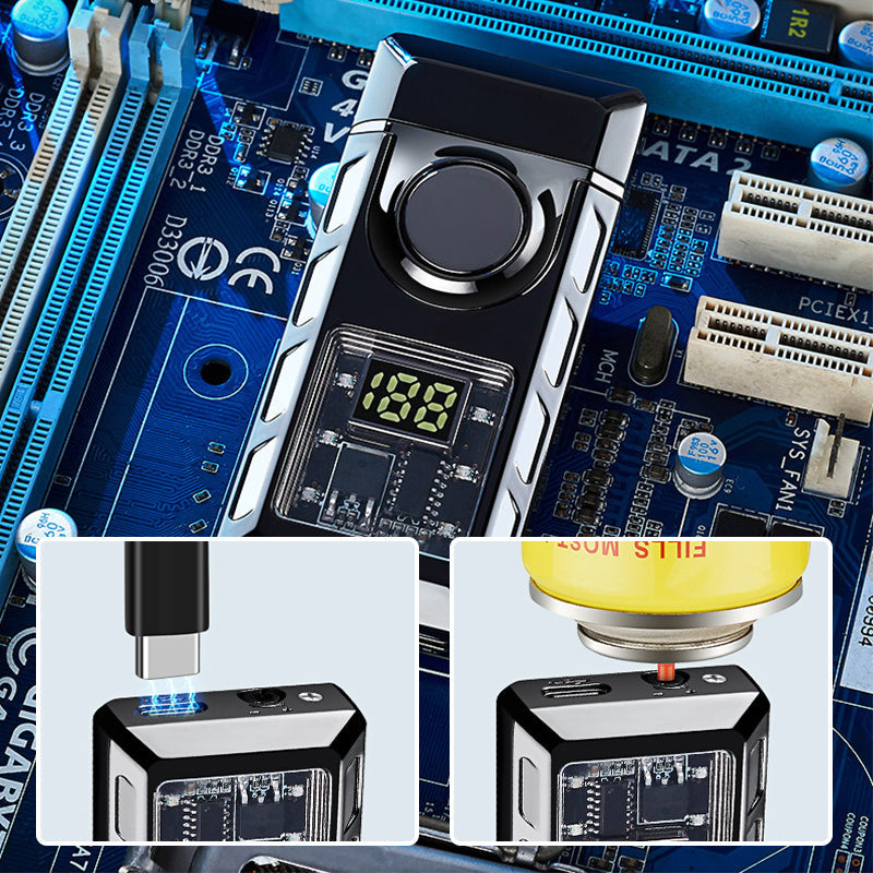 50 % DE REMISE TEMPORAIRE | FlameFusion™ | Briquet à double flamme LED