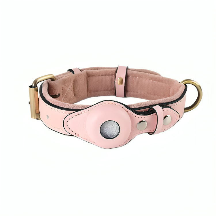 50% DE REMISE TEMPORAIRE | TrackTails™ | Collier pour chien en cuir avec pochette pour AirTag