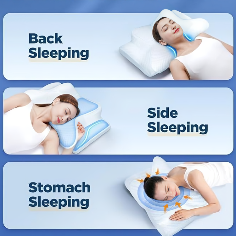 50 % DE REMISE TEMPORAIRE | ComfortPro™ | Coussin de soutien cervical orthopédique en mousse à mémoire