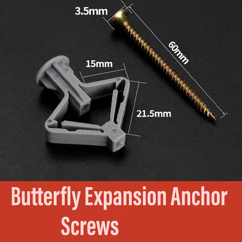 50 % DE REMISE TEMPORAIRE | SecureScrew™ | Tubes d'ancrage à expansion pour avions / papillons et vis à tête fraisée