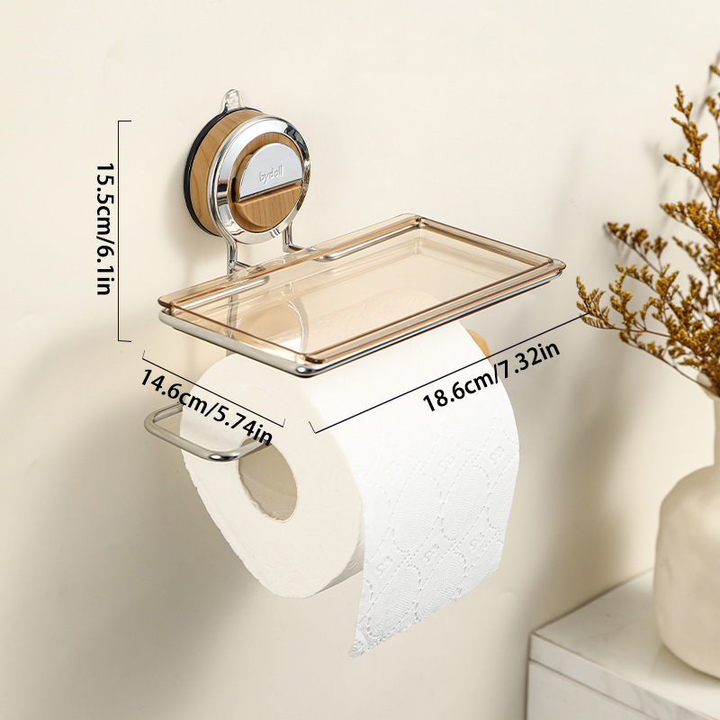 50% DE RABAIS TEMPORAIRE | StickNRoll™ | Porte-papier toilette à ventouse sans perçage