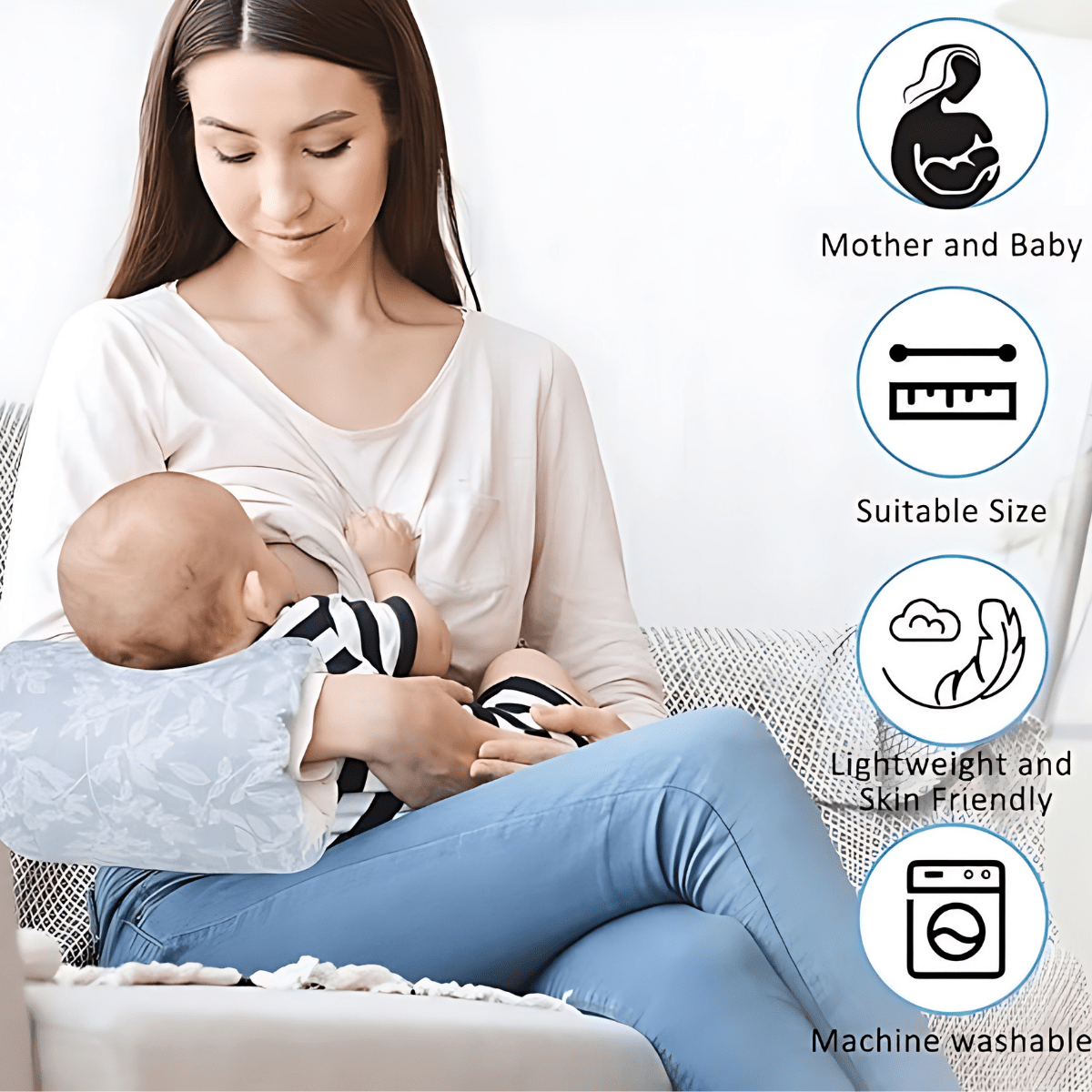 1 + 1 GRATUIT AUJOURD'HUI | NurturePillow™ | Coussin d'allaitement pour soutenir les bras pour bébés