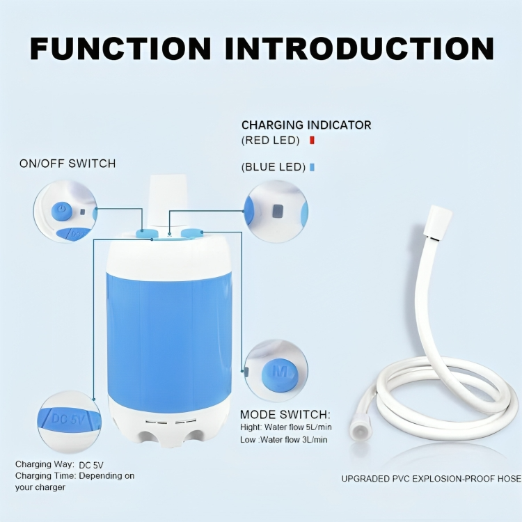 50% DE REMISE TEMPORAIRE | SplashPack™ | Douche de camping portable avec pompe