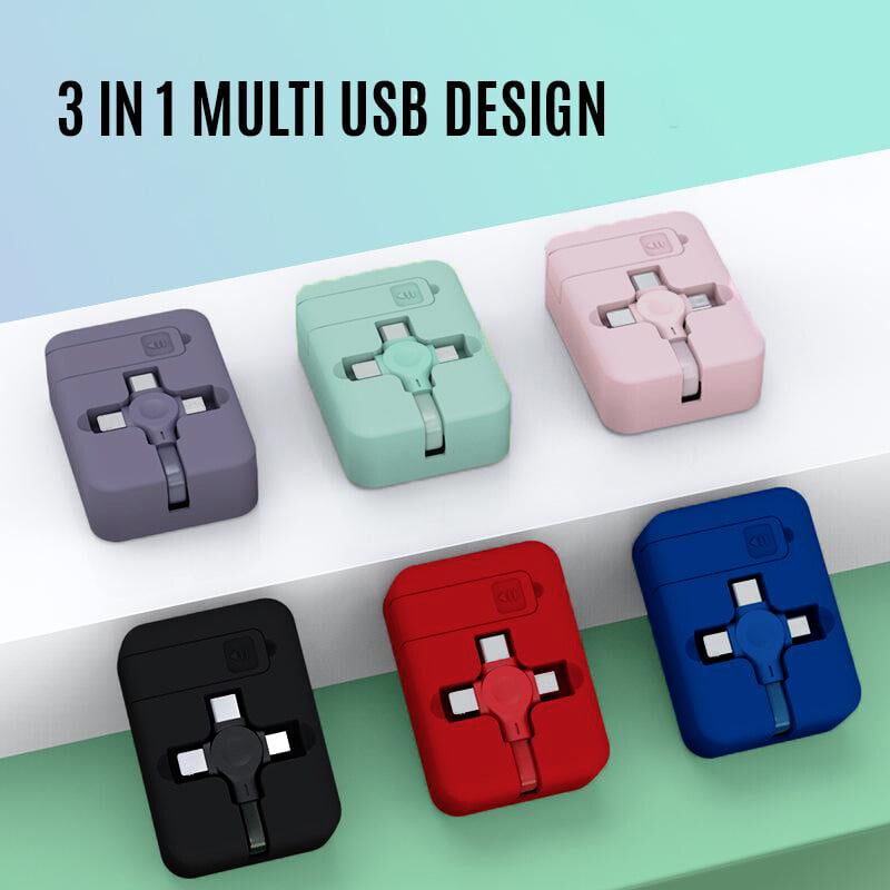 1 + 1 GRATUIT AUJOURD'HUI | ChargeHub™ | Câble USB de charge rapide 3-en-1