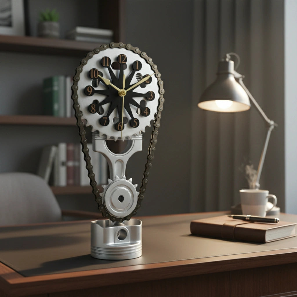 -50 % · OFFRE LIMITÉE · TimeForge™ · Horloge à engrenages métalliques rotatifs
