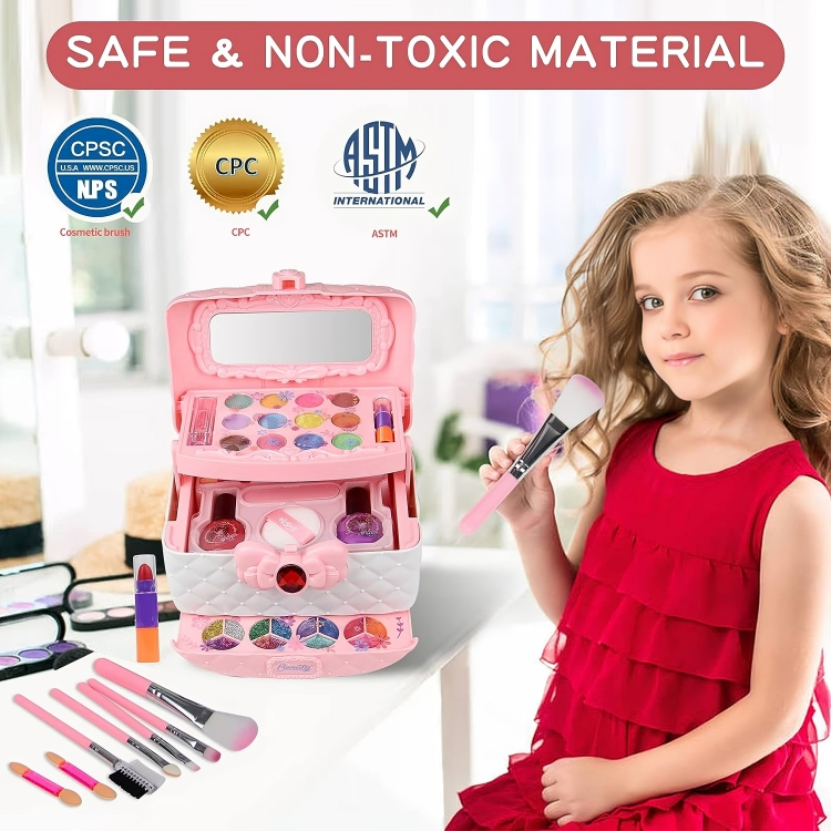 50% DE REMISE TEMPORAIRE | TinyGlam™ | Kit de maquillage lavable adapté aux enfants