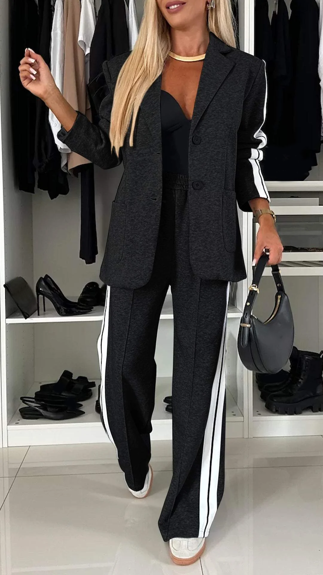 50% DE REMISE TEMPORAIRE | Lysandra™ | Ensemble blazer et pantalon stylé