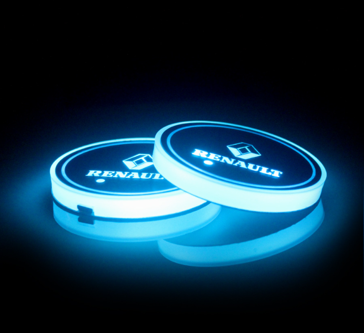 1+1 OFFERT · AUJOURD'HUI · LumiCoasters™ · Porte-gobelets lumineux pour voiture
