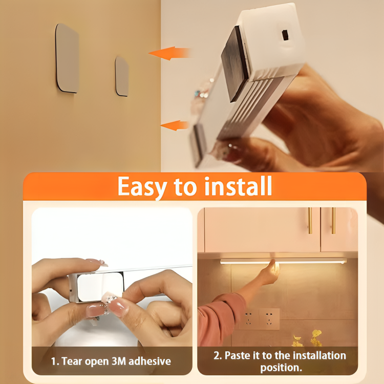 1 + 1 GRATUIT AUJOURD'HUI | MotionGlow™ | Lampe de nuit LED sans fil avec détecteur de mouvement