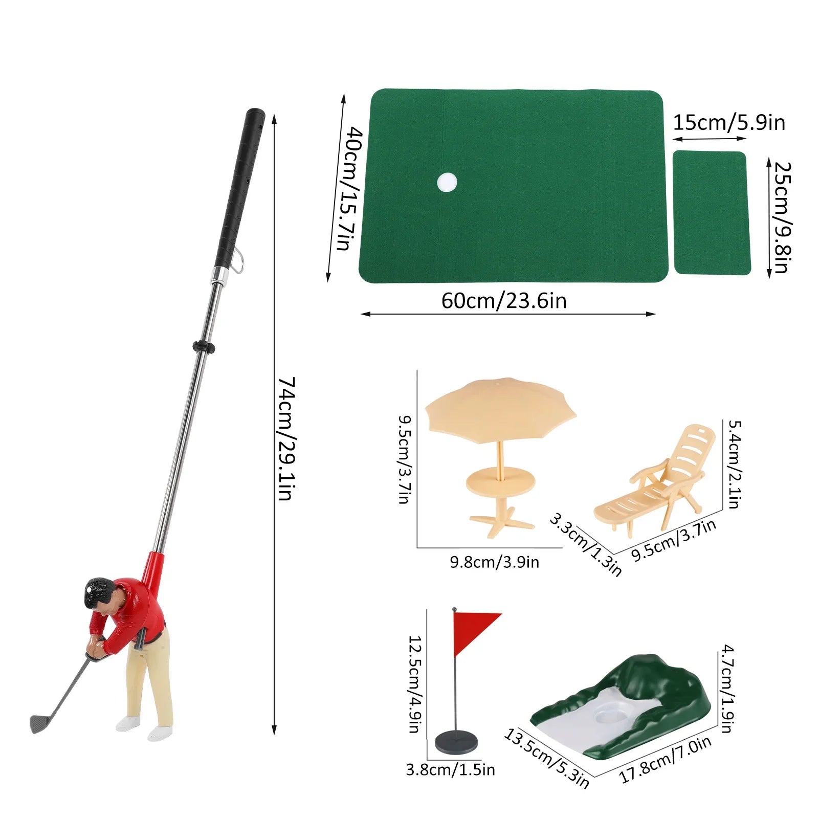 50% DE RÉDUCTION TEMPORAIRE | MicroGolfer™ | Ensemble de jeu de mini-golf d'intérieur