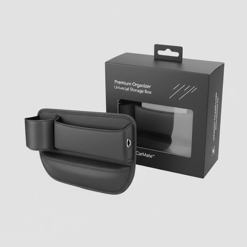 -50 % · OFFRE LIMITÉE · CarMate™ · Boîte de rangement pour siège de voiture