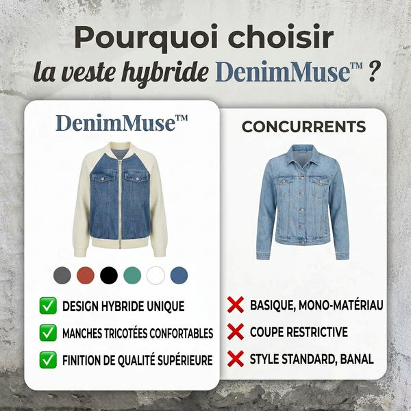 -50 % · OFFRE LIMITÉE · DenimMuse™ · Veste en jean femme