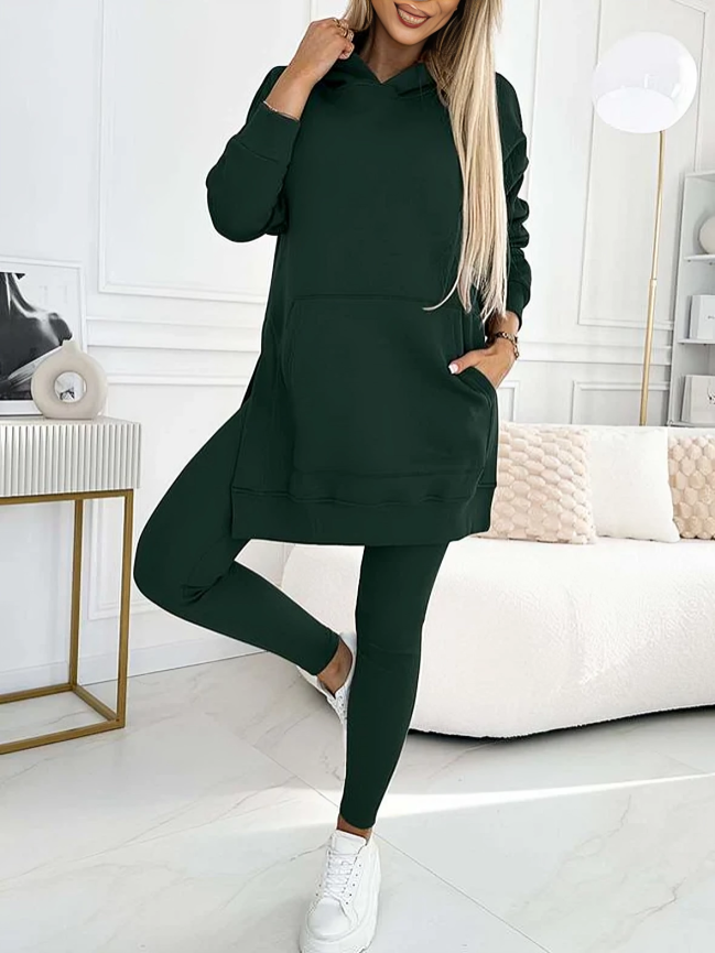 50% DE REMISE TEMPORAIRE | Fiorella™ | Ensemble élégant de sweat à capuche et leggings 2 pièces