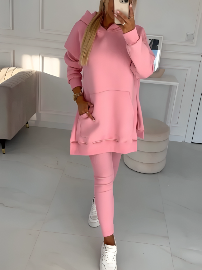 50% DE REMISE TEMPORAIRE | Fiorella™ | Ensemble élégant de sweat à capuche et leggings 2 pièces