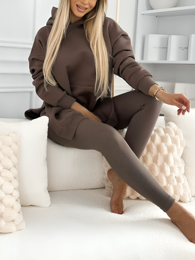 50% DE REMISE TEMPORAIRE | Fiorella™ | Ensemble élégant de sweat à capuche et leggings 2 pièces