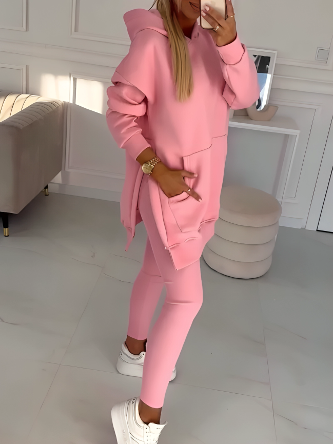 50% DE REMISE TEMPORAIRE | Fiorella™ | Ensemble élégant de sweat à capuche et leggings 2 pièces