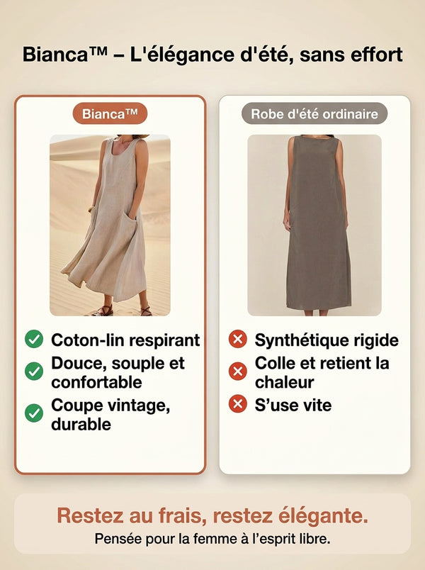 -50 % · OFFRE LIMITÉE · Bianca™ · Robe d’été vintage sans manches