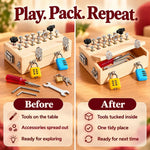 -50 % · OFFRE LIMITÉE · LockLearn™ · Coffret Montessori de vissage et serrures