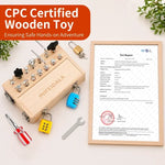 -50 % · OFFRE LIMITÉE · LockLearn™ · Coffret Montessori de vissage et serrures
