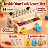 -50 % · OFFRE LIMITÉE · LockLearn™ · Coffret Montessori de vissage et serrures