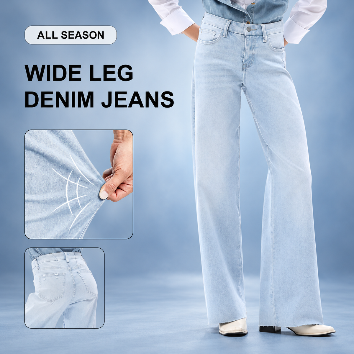 -50 % · OFFRE LIMITÉE · RelaxDenim™ · Jean à jambes larges