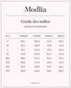 Modlia · FuzzWrap™ · Guide des tailles en centimètres
