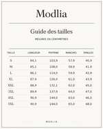 Modlia · FuzzWrap™ · Guide des tailles en centimètres