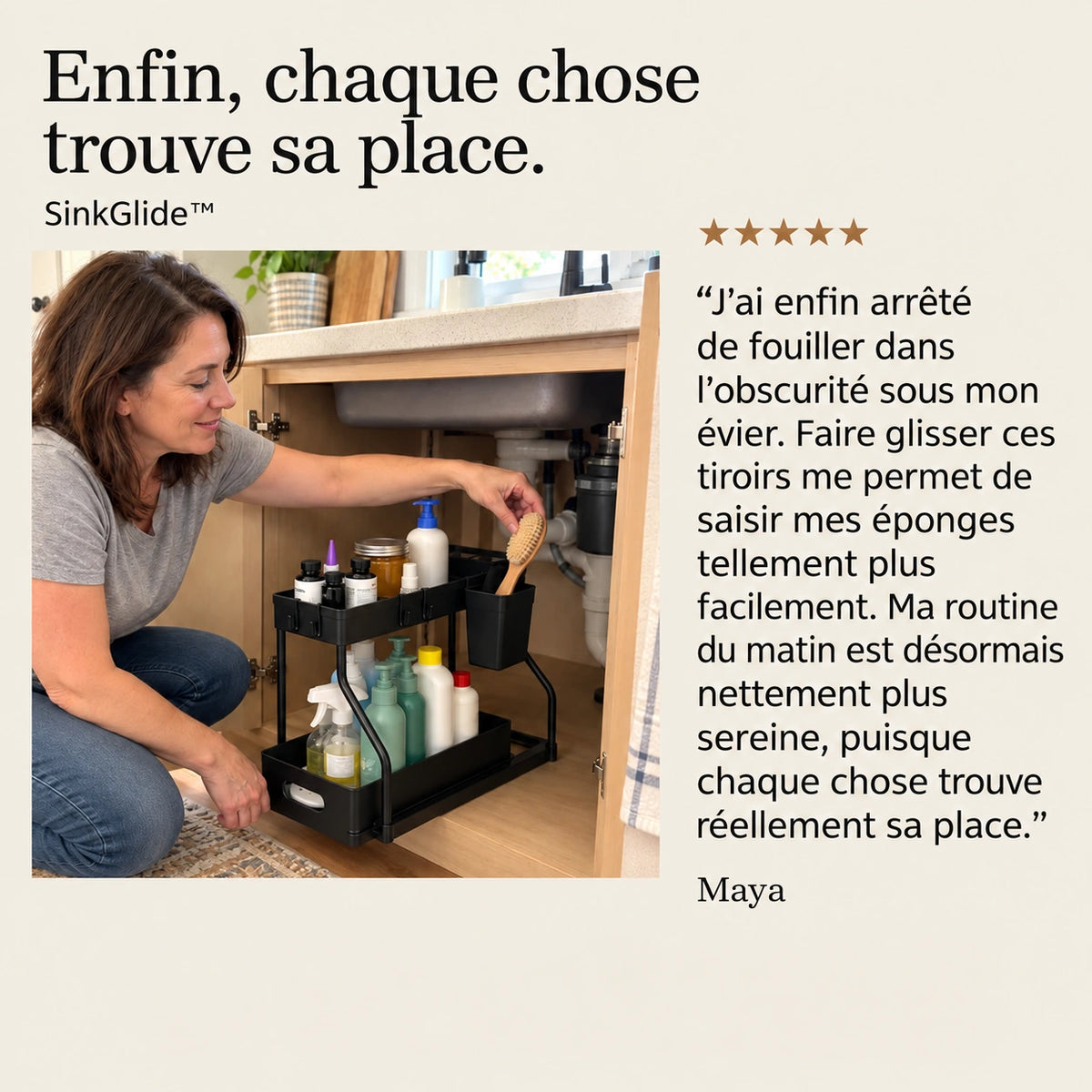 sinkglide · Visuel en français