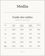 TrioCrew™, guide des tailles en centimètres