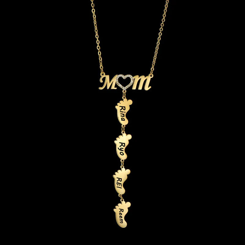 50% DE REMISE TEMPORAIRE | LittleSteps™ | Collier de nom de pied de bébé personnalisé