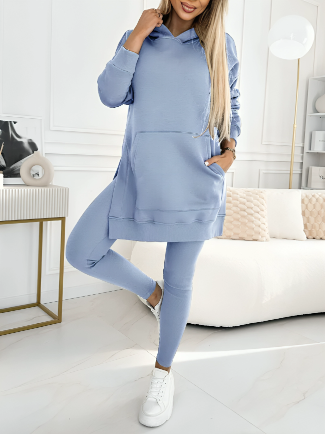 50% DE REMISE TEMPORAIRE | Fiorella™ | Ensemble élégant de sweat à capuche et leggings 2 pièces