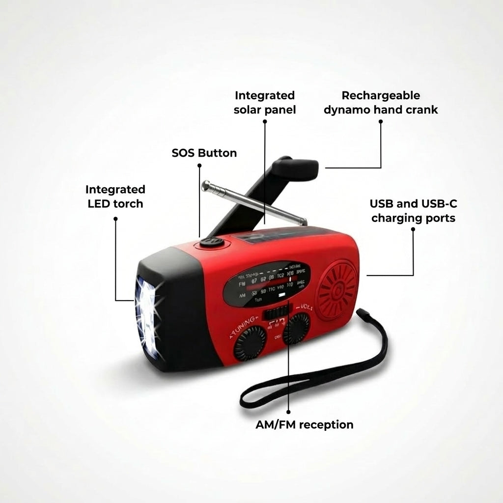 50 % DE REMISE TEMPORAIRE | PowerRescue™ - Radio d’urgence multifonctionnelle