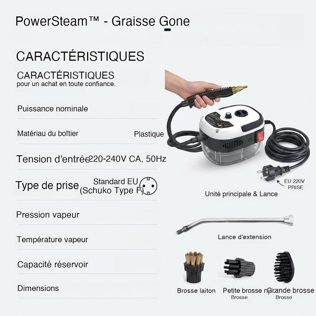 50 % DE REMISE TEMPORAIRE | PowerSteam™ - Graisse disparue