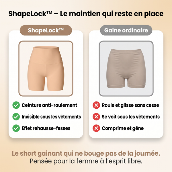 ShapeLock™ vs gaine ordinaire — comparatif
