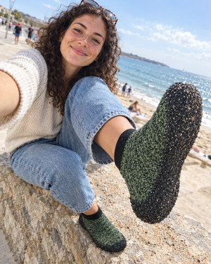 Photo cliente : selfie en SnugSoles vertes sur la promenade