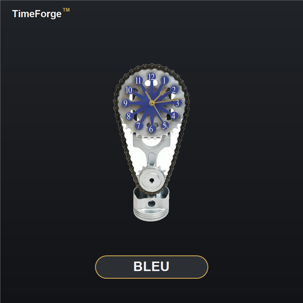 Horloge TimeForge, finition Bleu