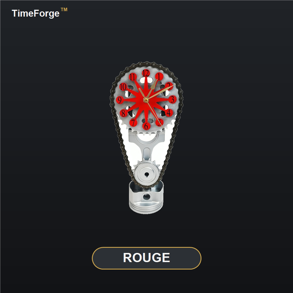 Horloge TimeForge, finition Rouge