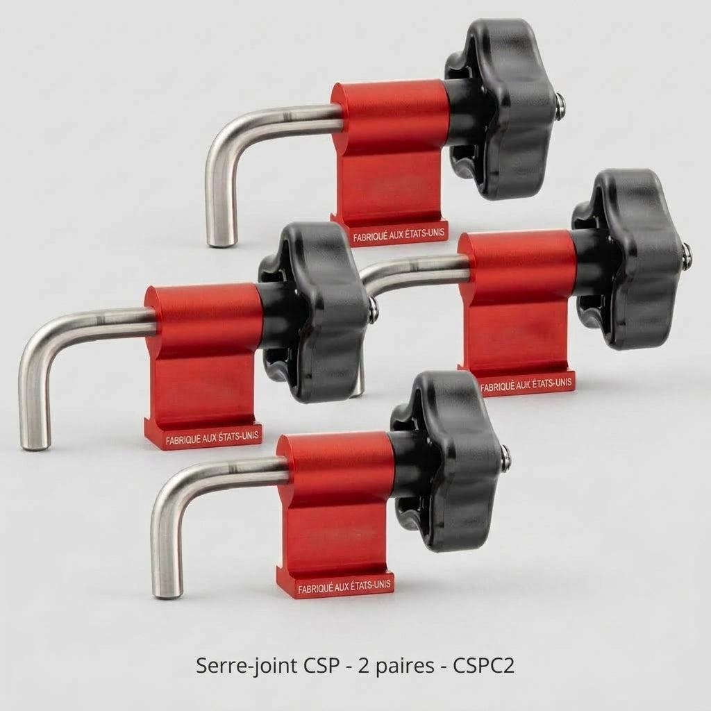 -50 % · OFFRE LIMITÉE · ClampMaster™ · Équerres de serrage Square Plus & CSP